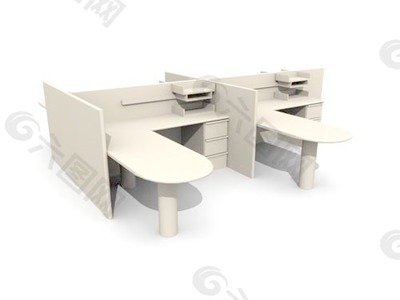 办公家具办公桌3d模型3d模型 27
